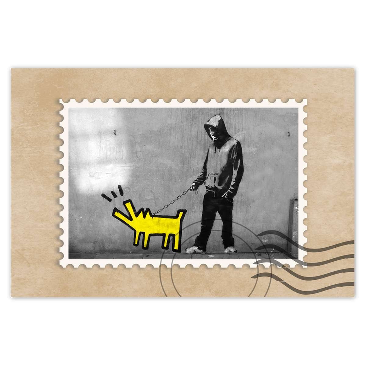 Naklejka ścienna 60x40 Banksy Piesek