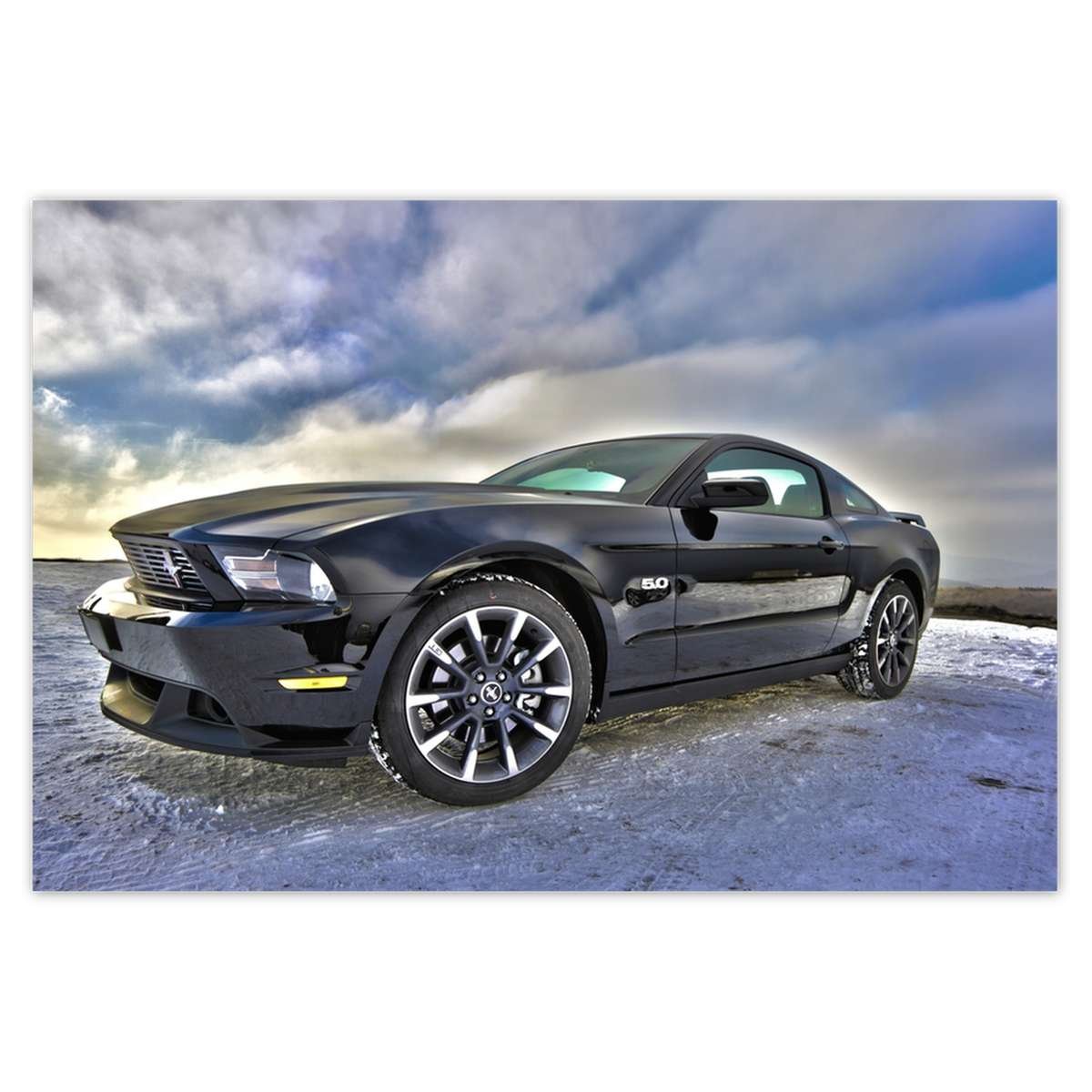 Naklejka ścienna 200x135 Ford Mustang w zimie