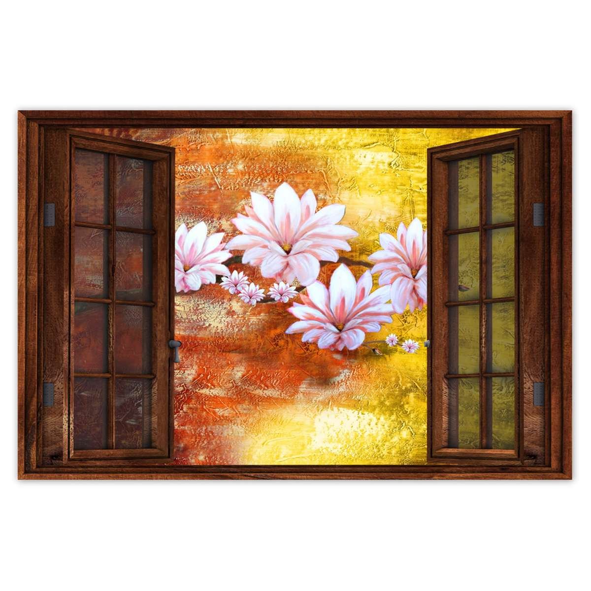 Naklejka ścienna 60x40 Gałązka magnolii kwiaty
