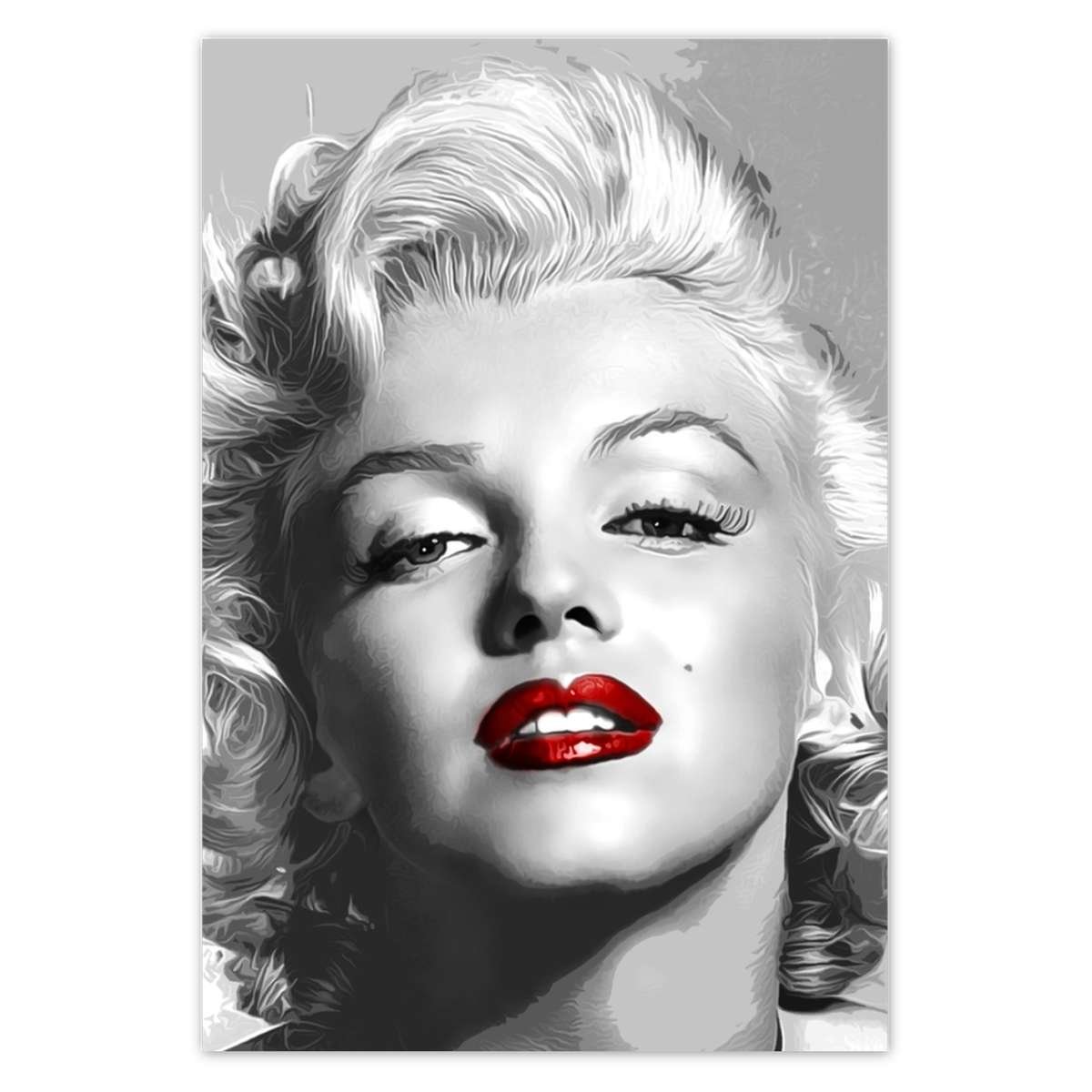 Naklejka ścienna 105x155 Marilyn Monroe Czerwone usta