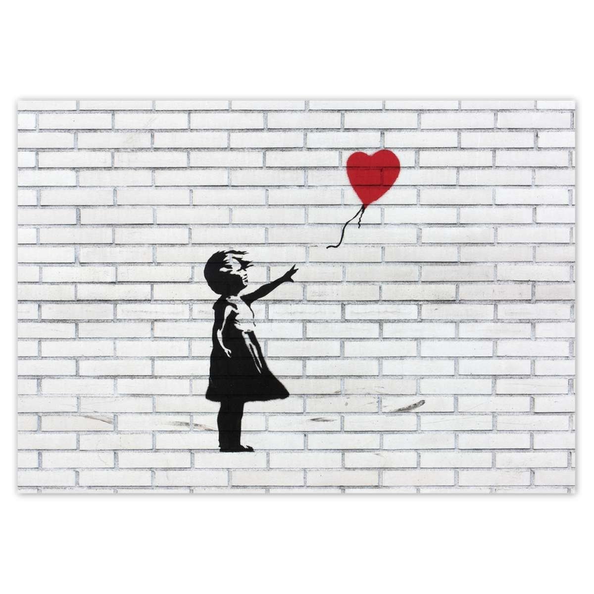 Naklejka ścienna A5 POZIOM Banksy Dziewczynka Balon
