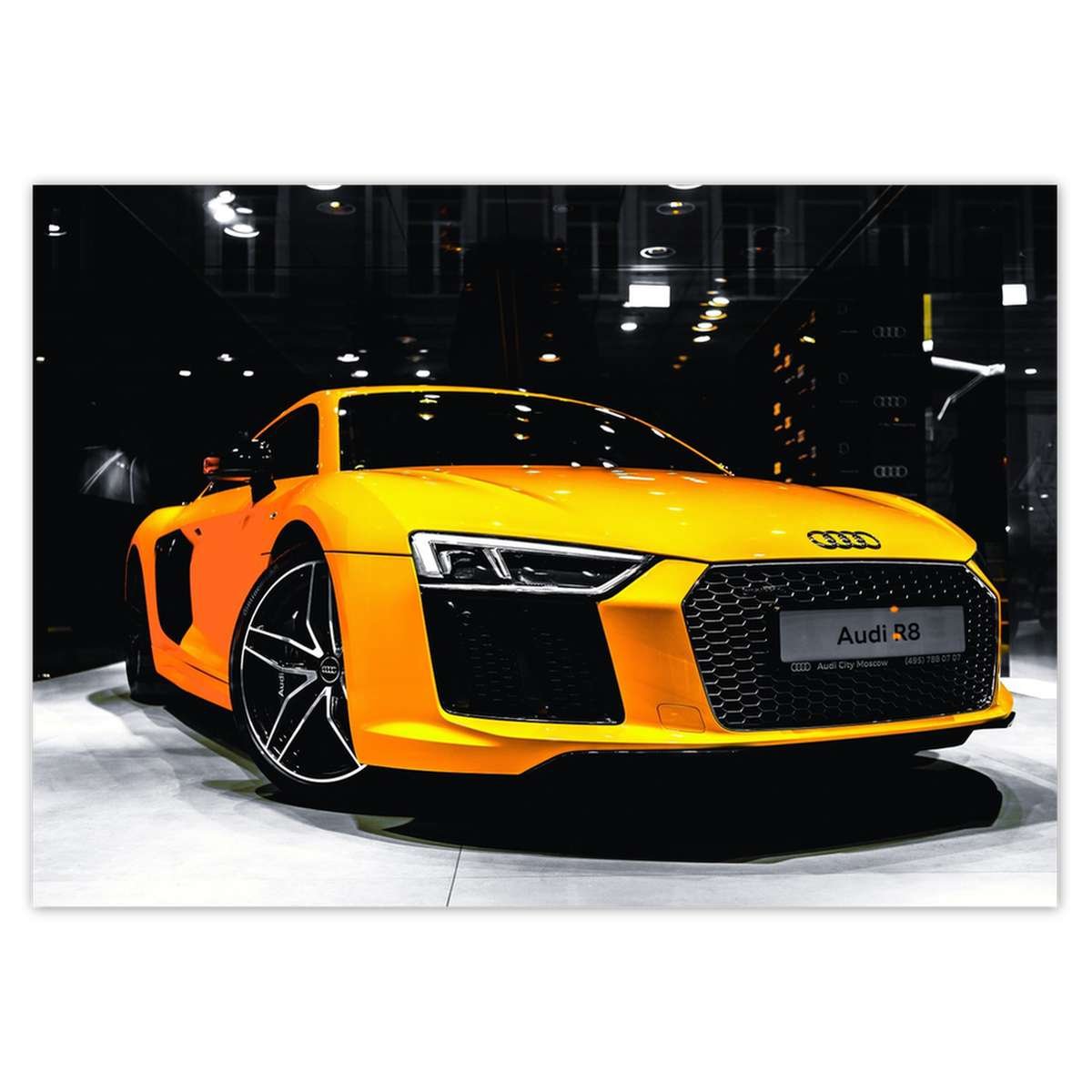 Naklejka ścienna A5 POZIOM Żółte Audi R8