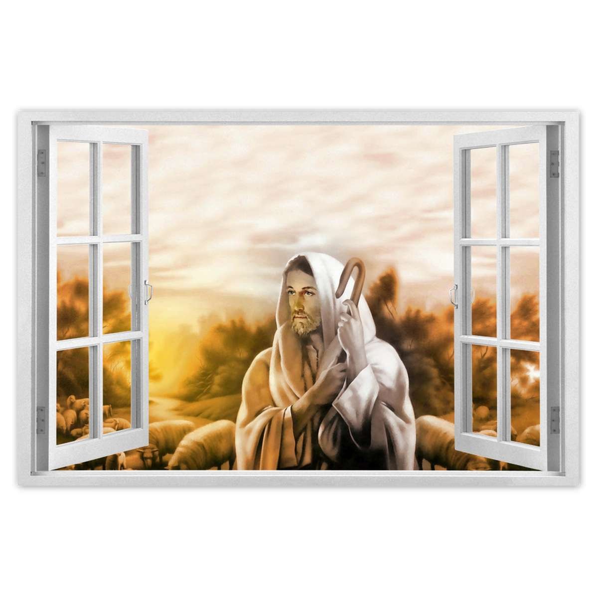 Naklejka ścienna 120x80 Jezus Dobry Pasterz