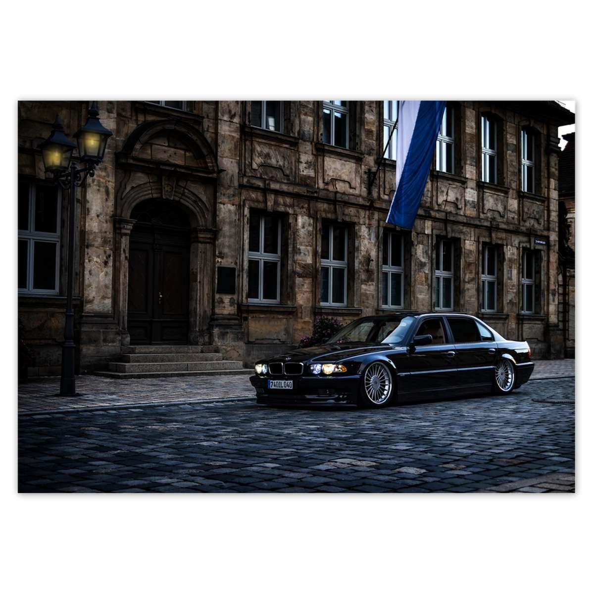 Naklejka ścienna A5 POZIOM BMW 740IL Samochód