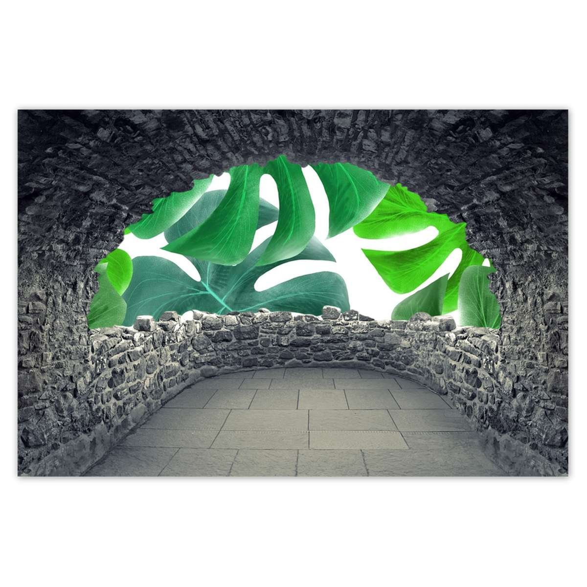 Naklejka ścienna 120x80 Liście monstery