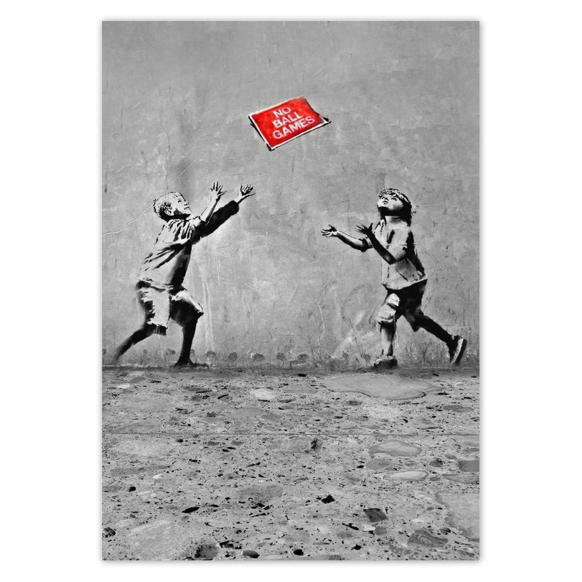 Naklejka ścienna 70x100 Banksy No Ball Games