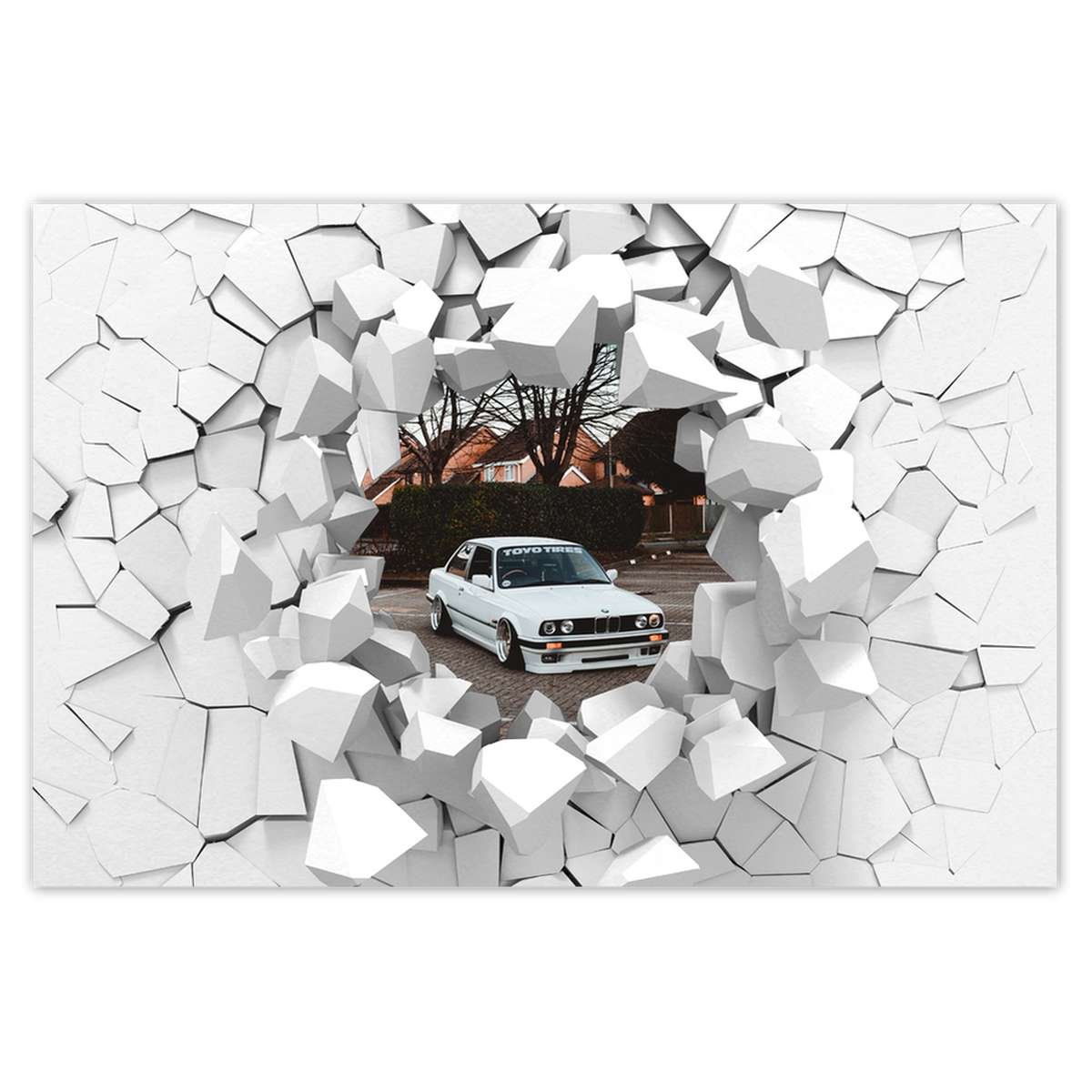 Naklejka ścienna 60x40 BMW Beemka Samochód