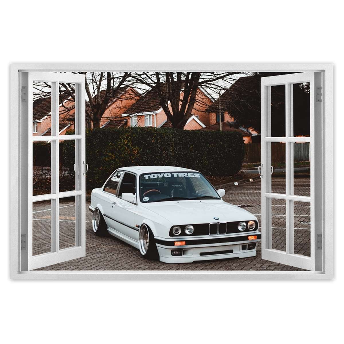 Naklejka ścienna 90x60 BMW Beemka Samochód