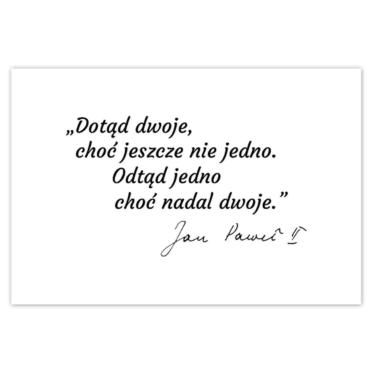 Naklejka ścienna 185x125 Cytat Jana Pawła Drugiego