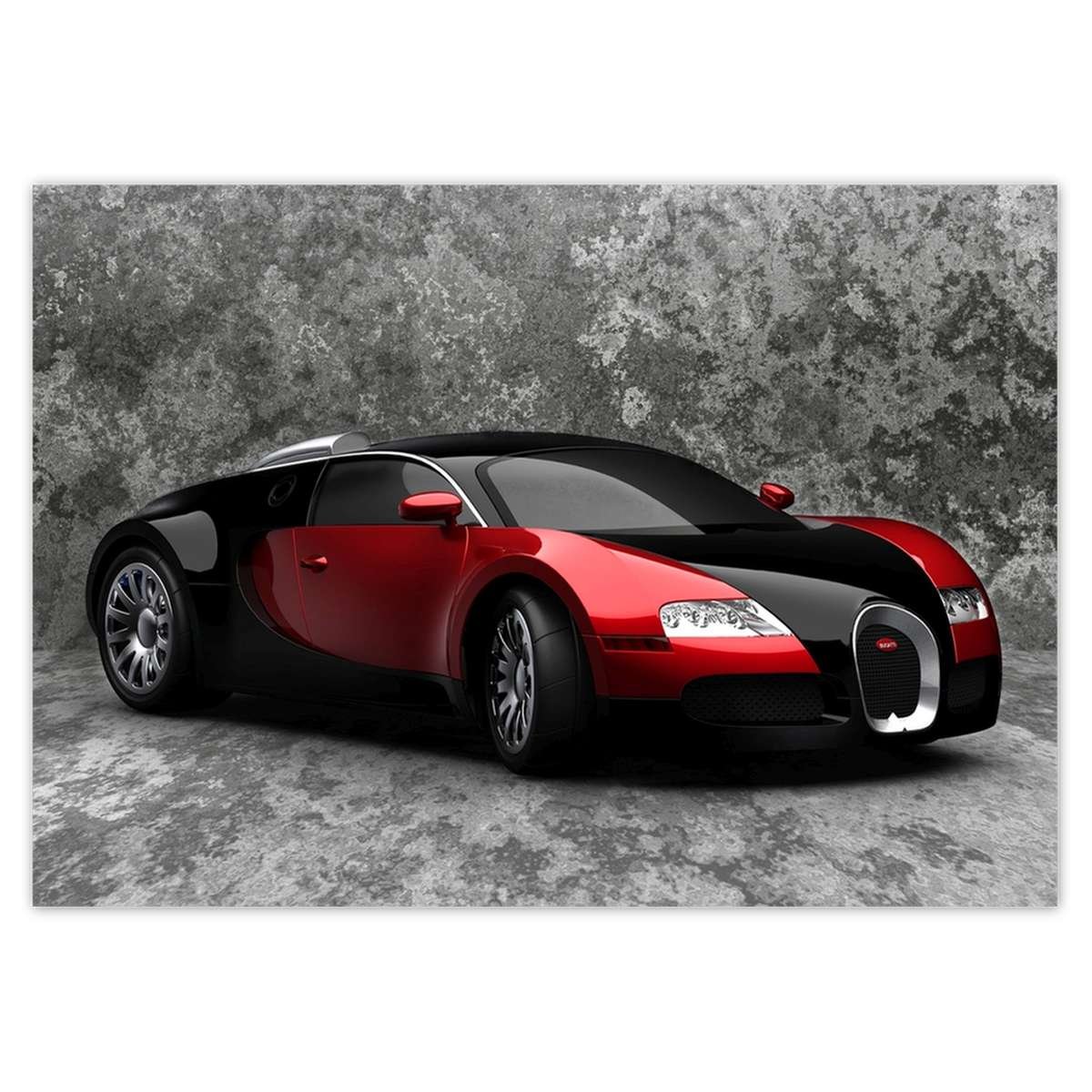 Naklejka ścienna A5 POZIOM Bugatti Veyron Czerwień