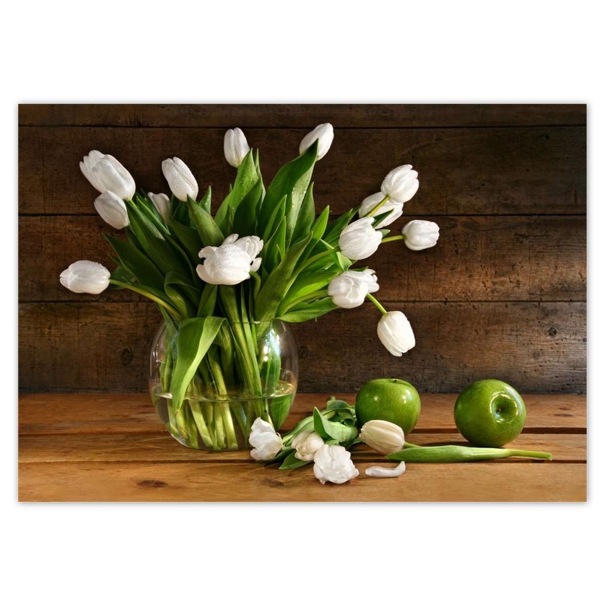 Naklejka ścienna 100x70 Białe tulipany