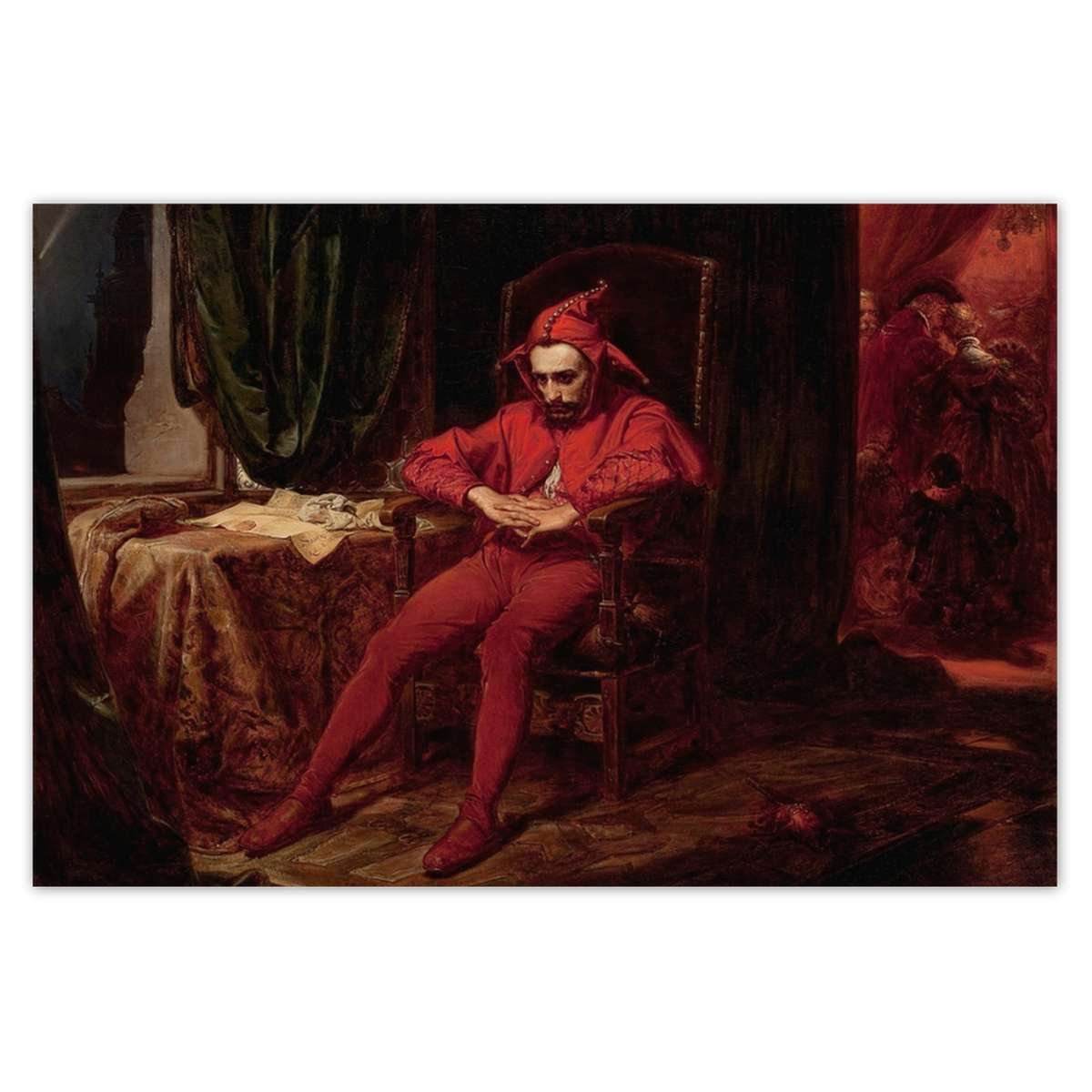 Naklejka ścienna 120x80 Stańczyk w czasie balu