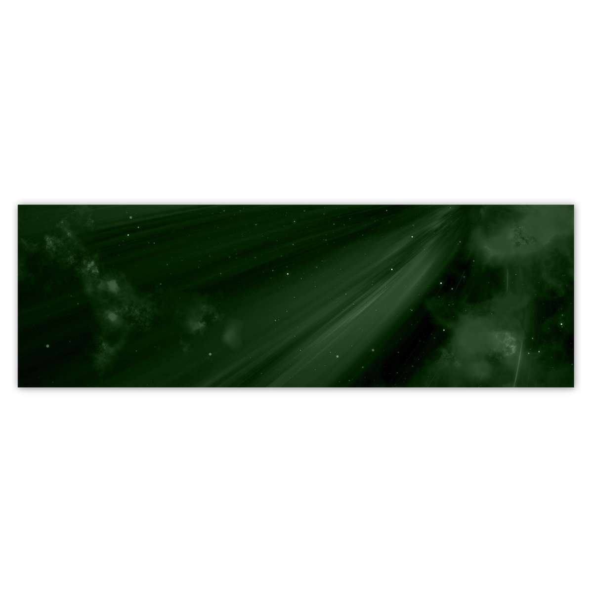 Naklejka ścienna 200x66 Zieleń butelkowa Kosmos