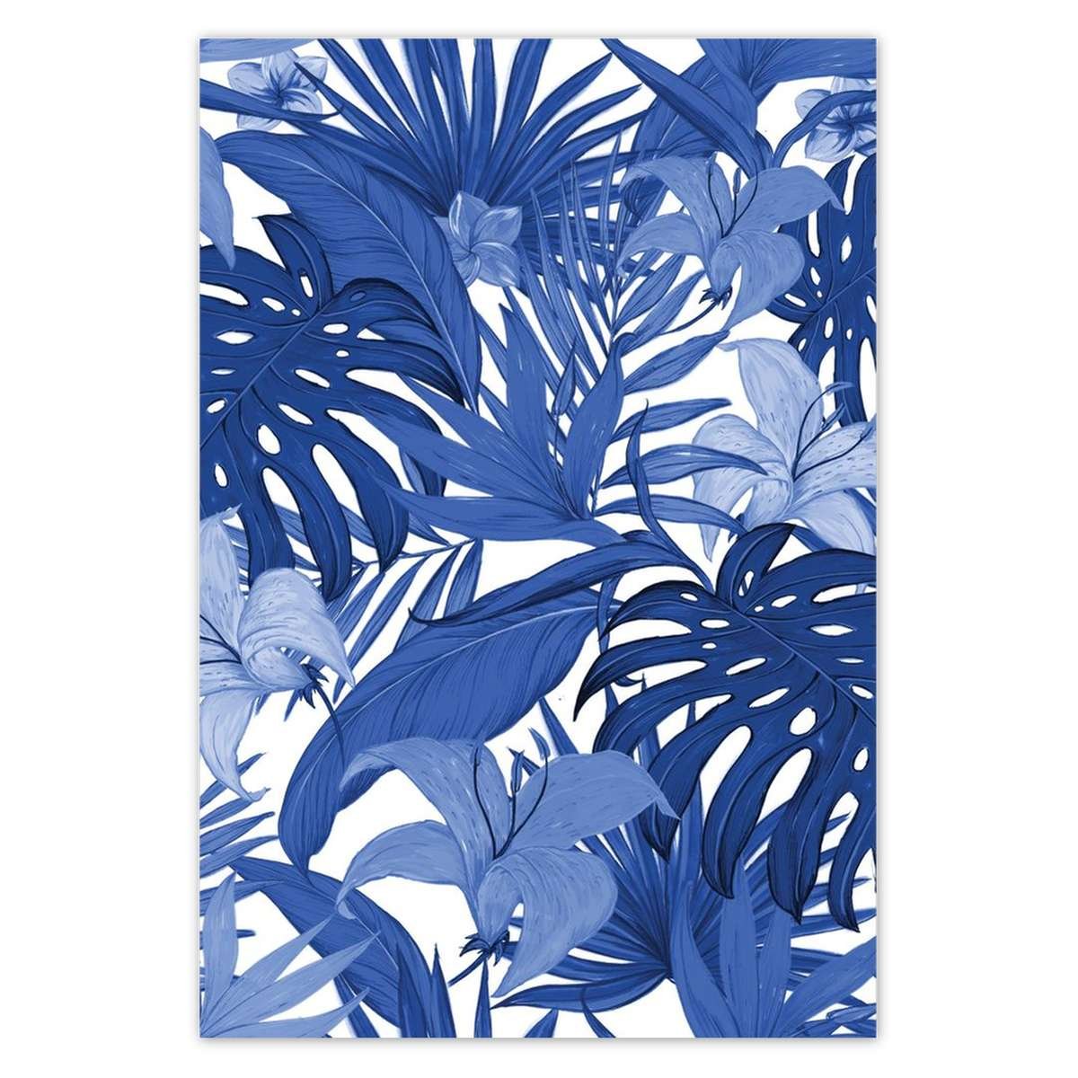 Naklejka ścienna 105x155 Classic Blue Monstera