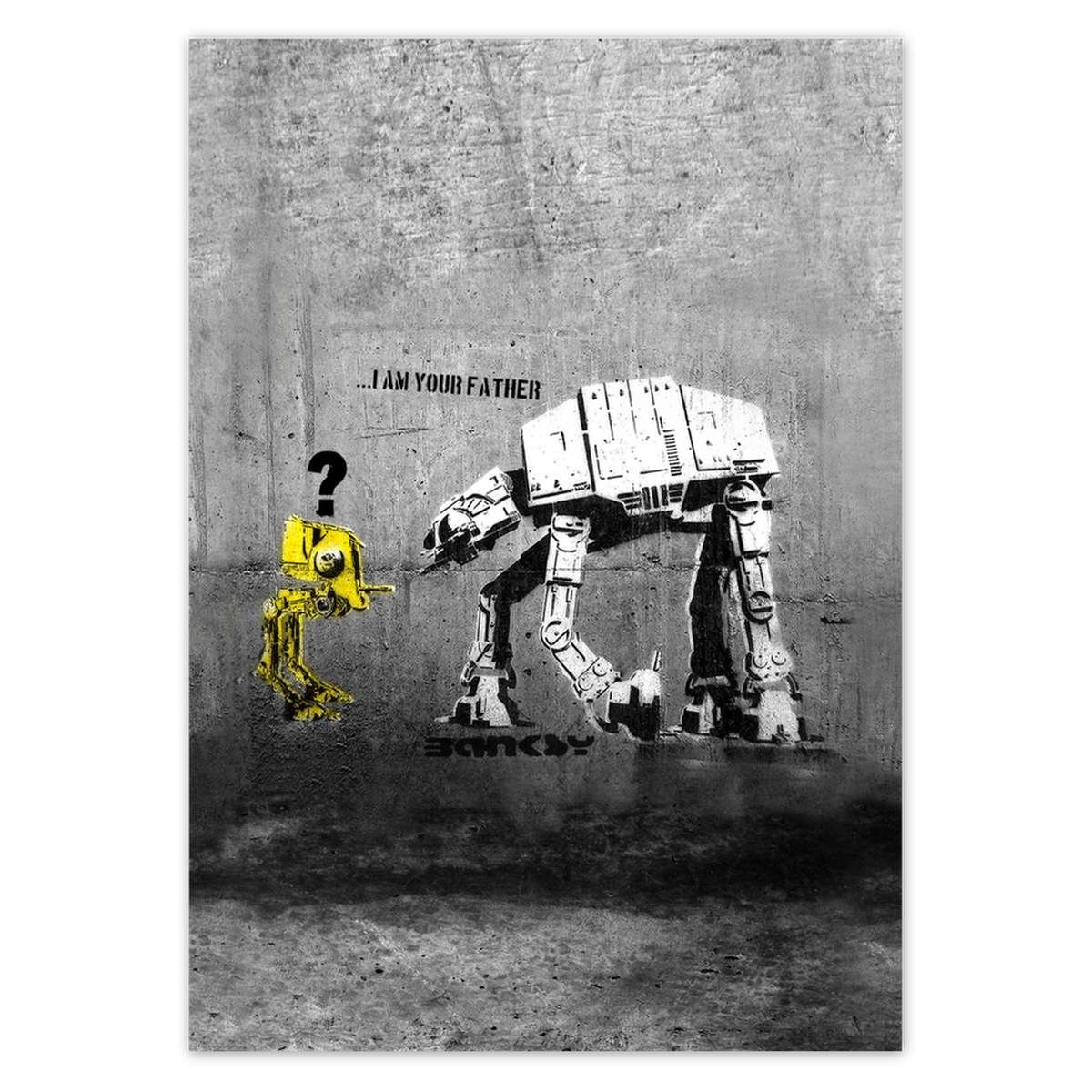 Naklejka ścienna A5 PION Banksy I am your father