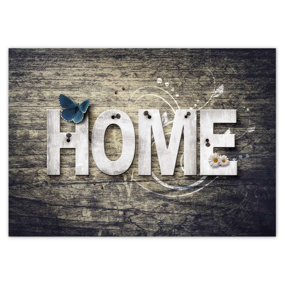 Naklejka ścienna A5 POZIOM Napis HOME
