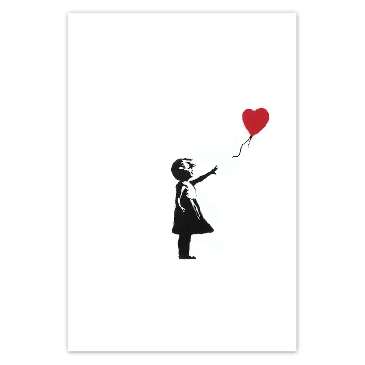 Naklejka ścienna 135x200 Dziewczyna Balonik Banksy