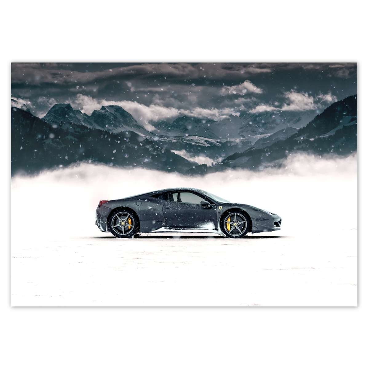 Naklejka ścienna A5 POZIOM Ferrari w zimowej aurze
