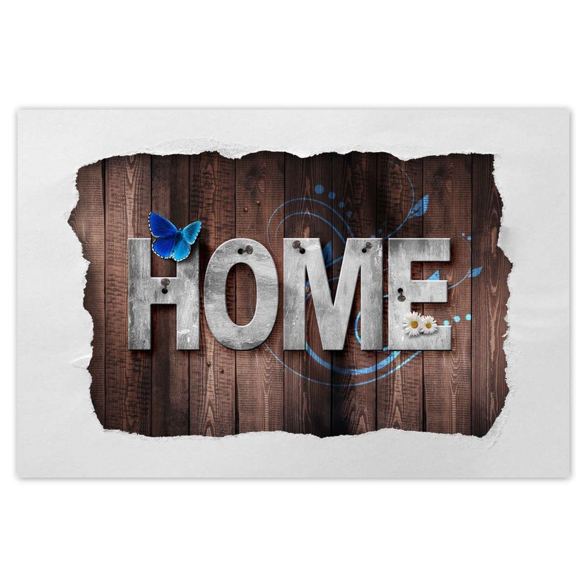 Naklejka ścienna 120x80 Napis HOME