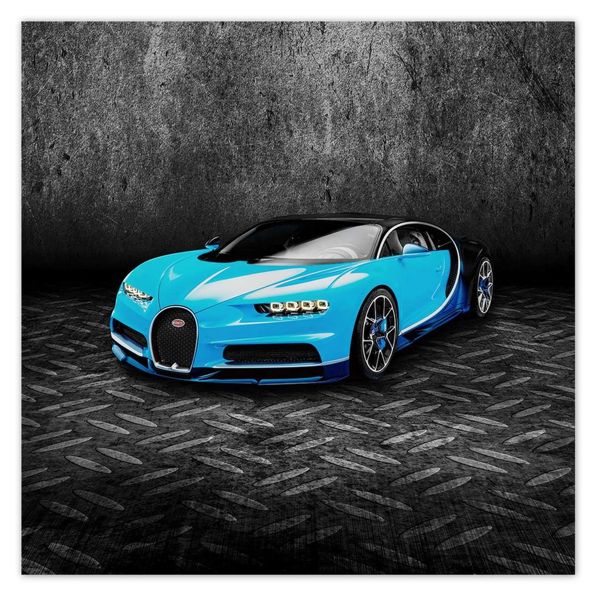 Naklejka ścienna 100x100 Bugatti Auto dla chłopca