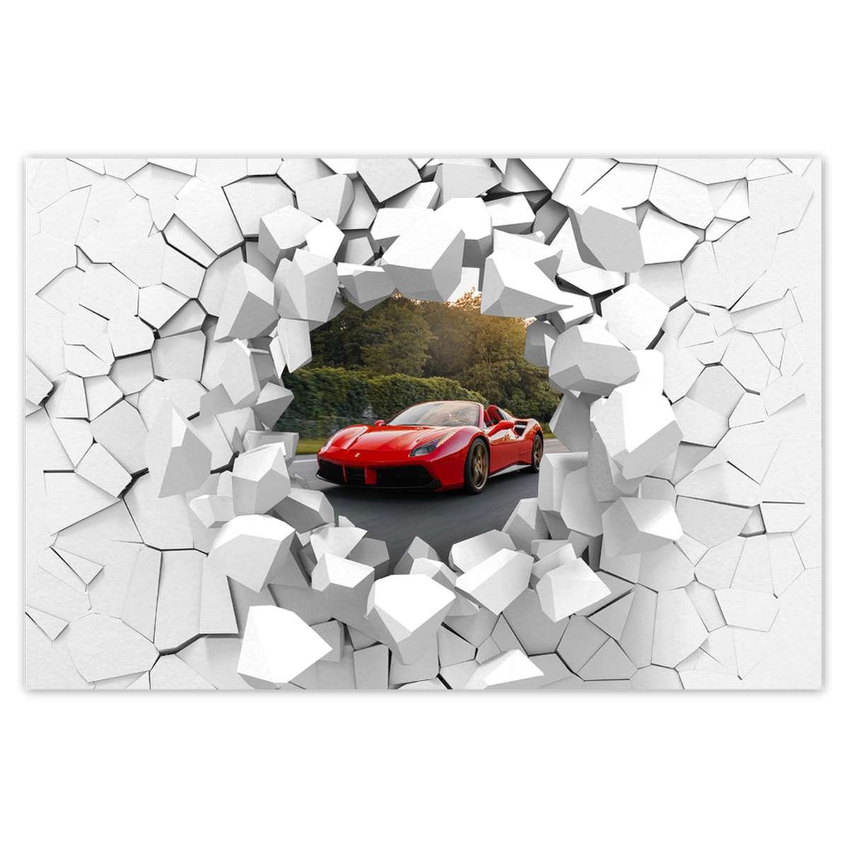 Naklejka ścienna 60x40 Czerwone Ferrari