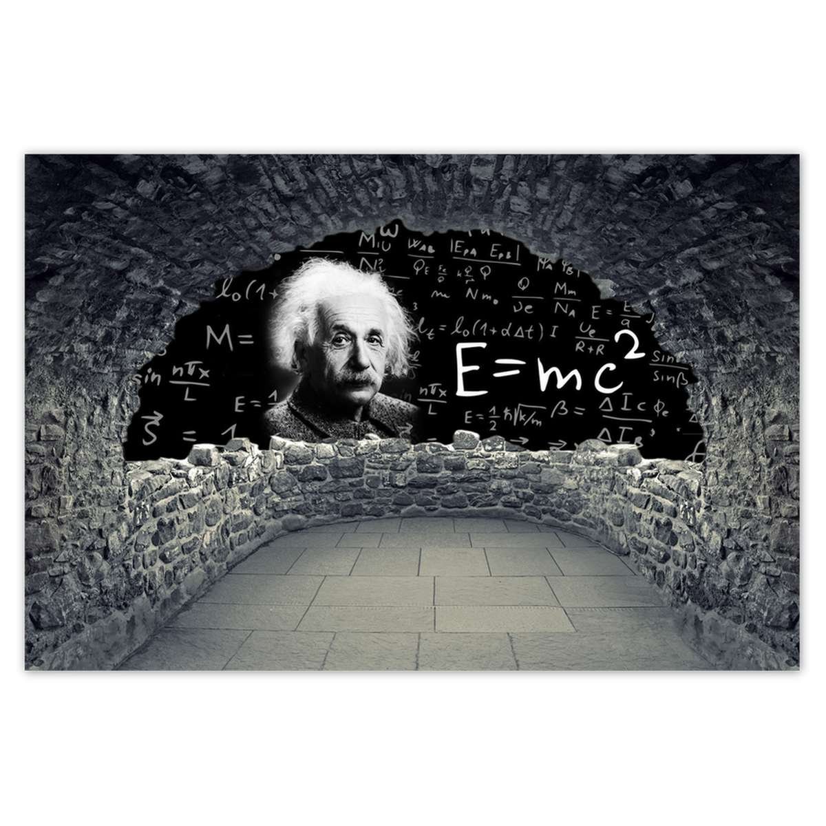 Naklejka ścienna 90x60 E=MC2 Albert Einstein