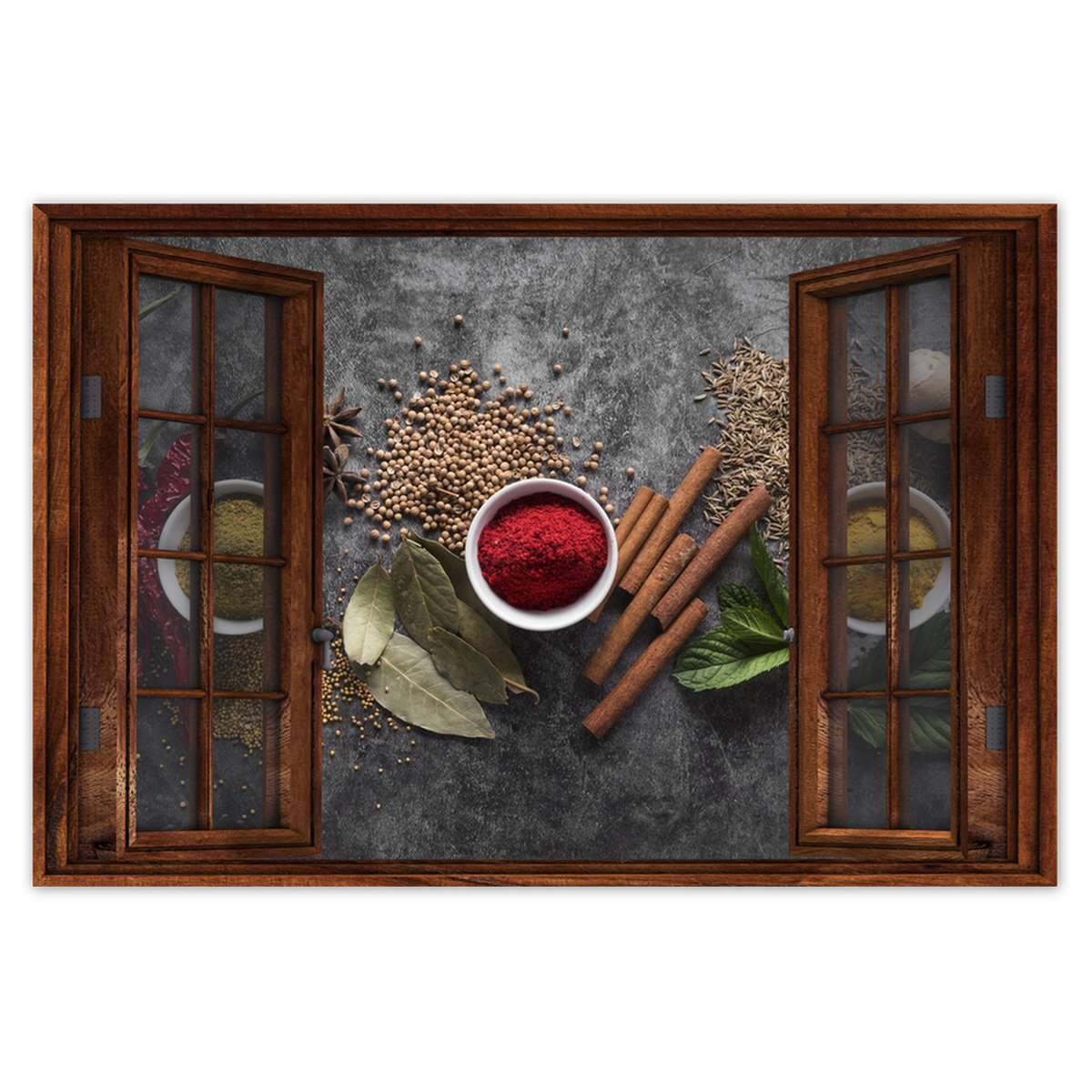Naklejka ścienna 90x60 Tryptyk przyprawowy Hot