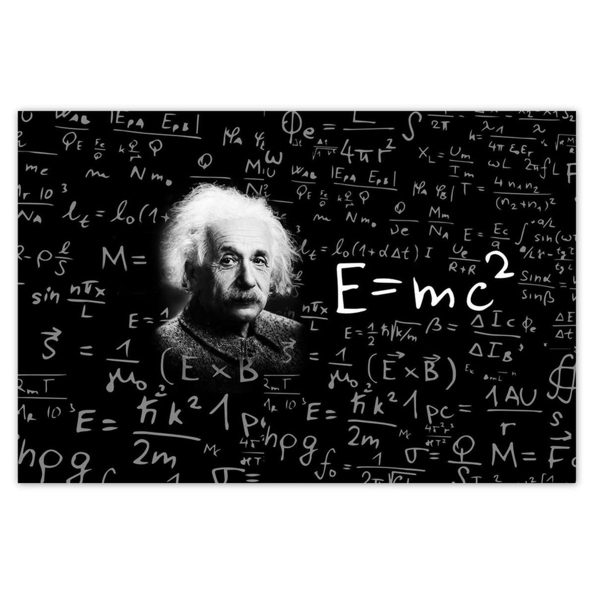 Naklejka ścienna 90x60 E=MC2 Albert Einstein