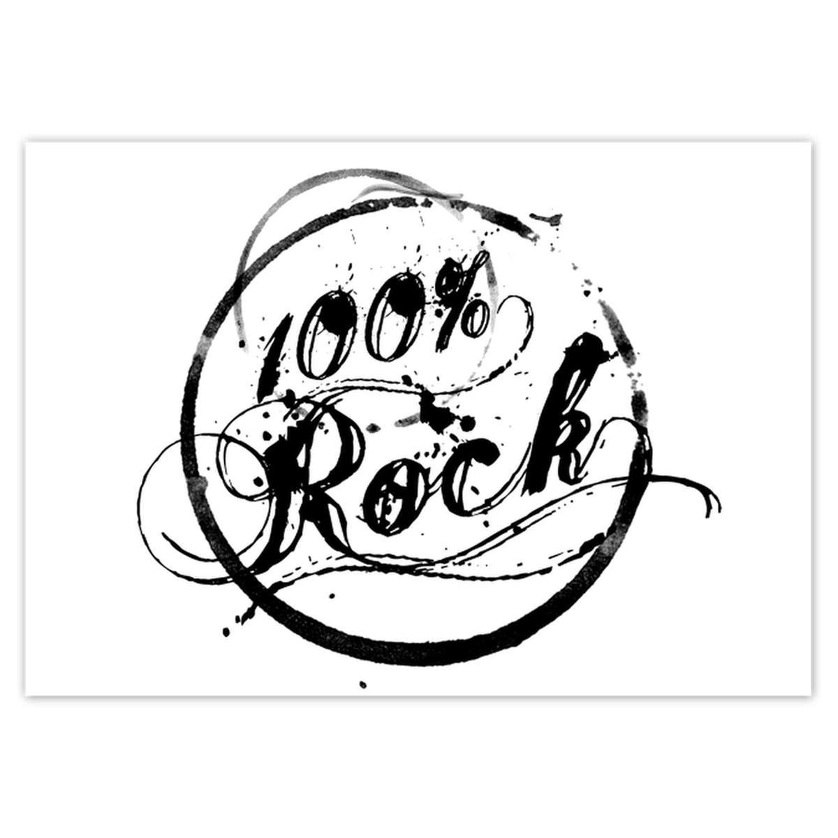 Naklejka ścienna A5 POZIOM 100 procent Rock Muzyka