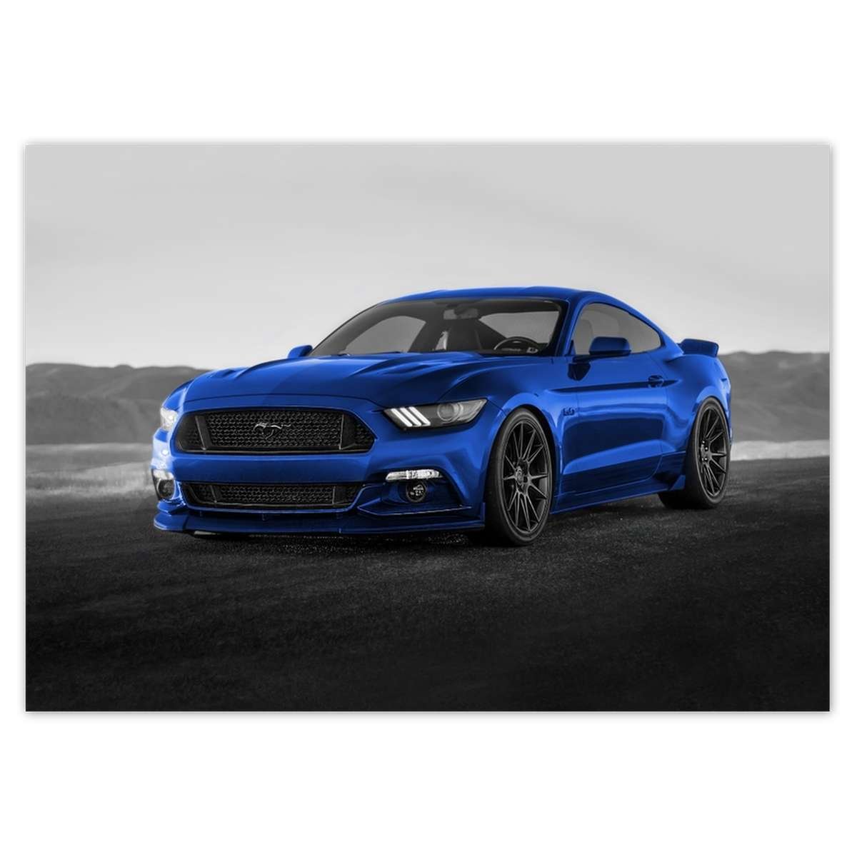 Naklejka ścienna A5 POZIOM Niebieski Ford Mustang