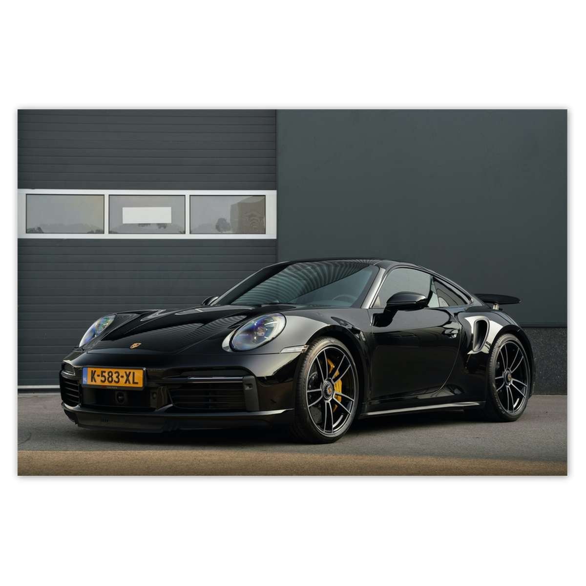 Naklejka ścienna 60x40 Czarne Porsche