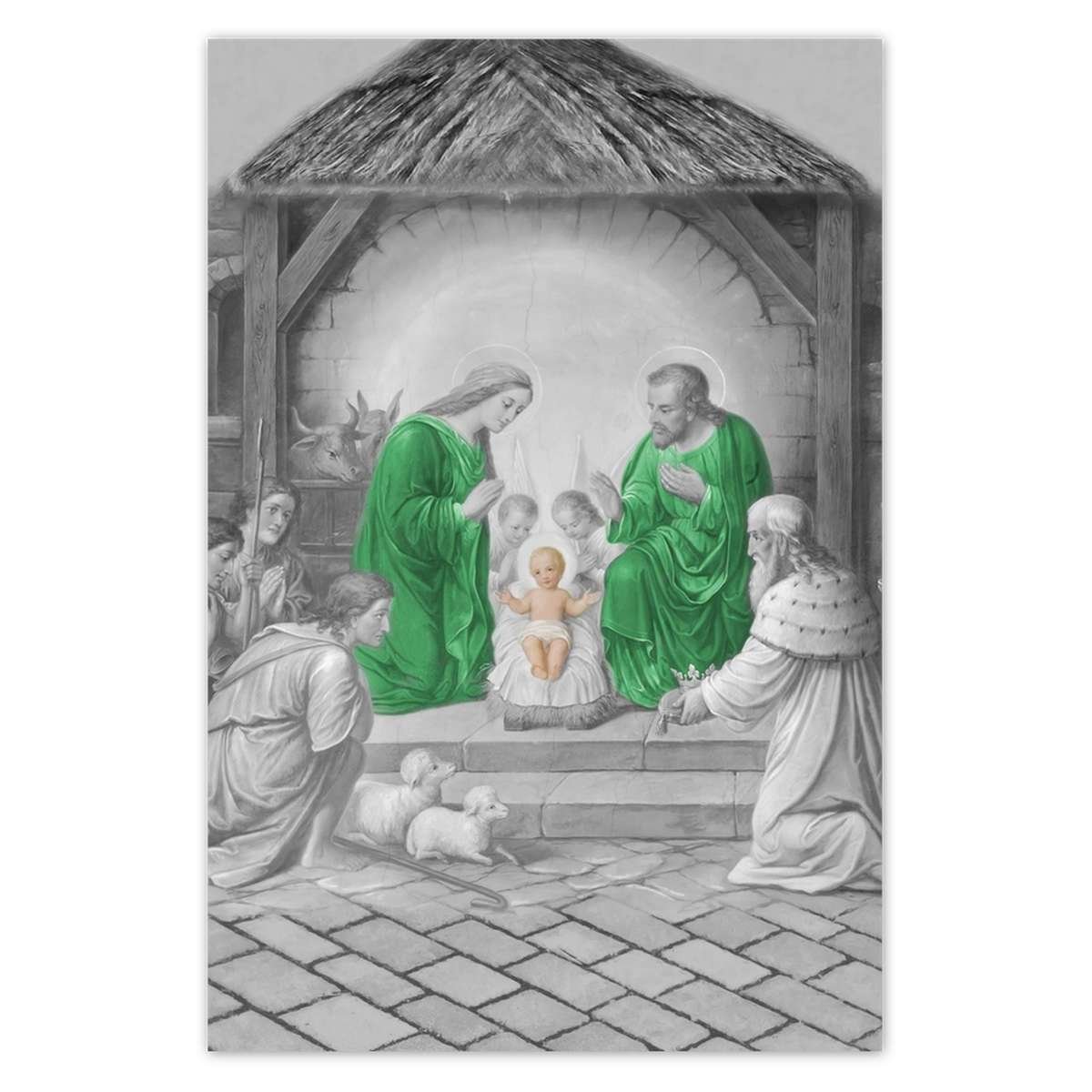 Naklejka ścienna 40x60 Święta Rodzina Dzieciątko