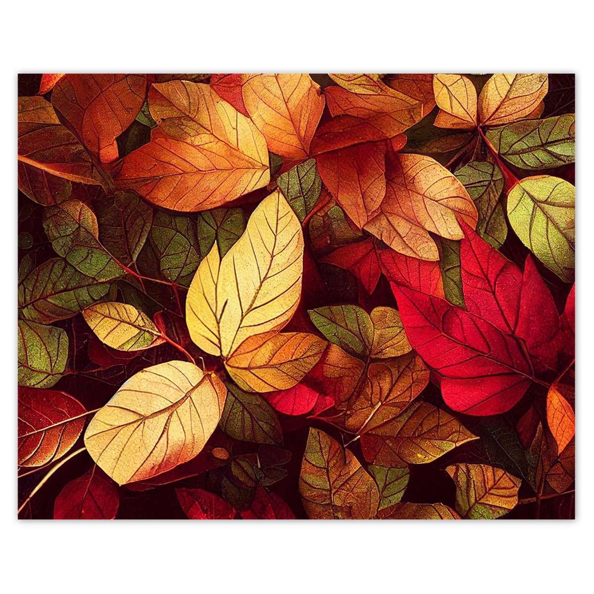 Naklejka ścienna 50x40 Jesienne liście Jesień