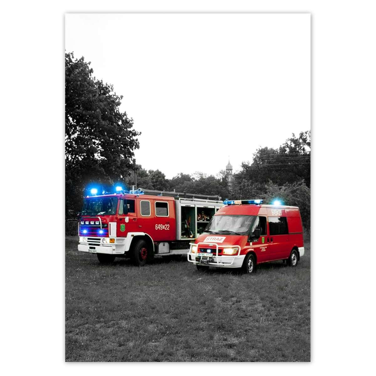 Naklejka ścienna A5 PION Straż pożarna