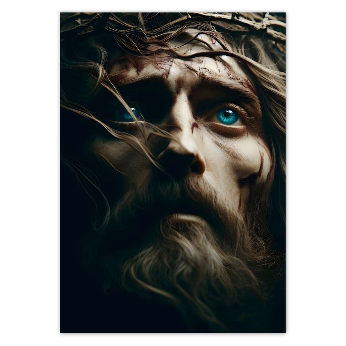 Naklejka ścienna A5 PION Jezus Chrystus w koronie