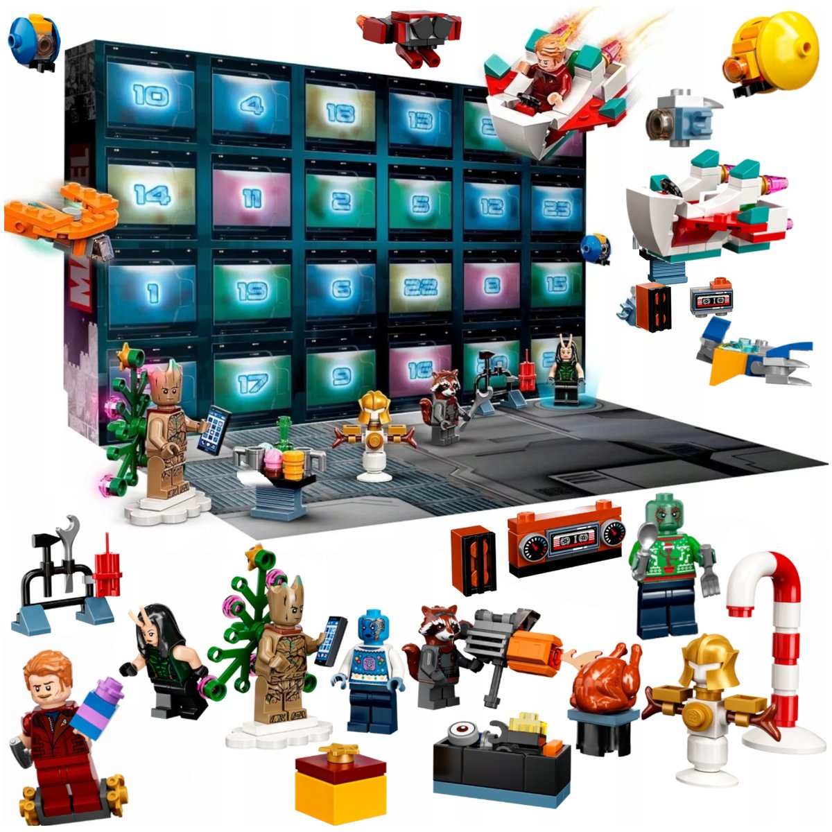 KALENDARZ ADWENTOWY LEGO MARVEL ŚWIĄTECZNE WYDANIE LIMITOWANE 268 ELEMENTÓW