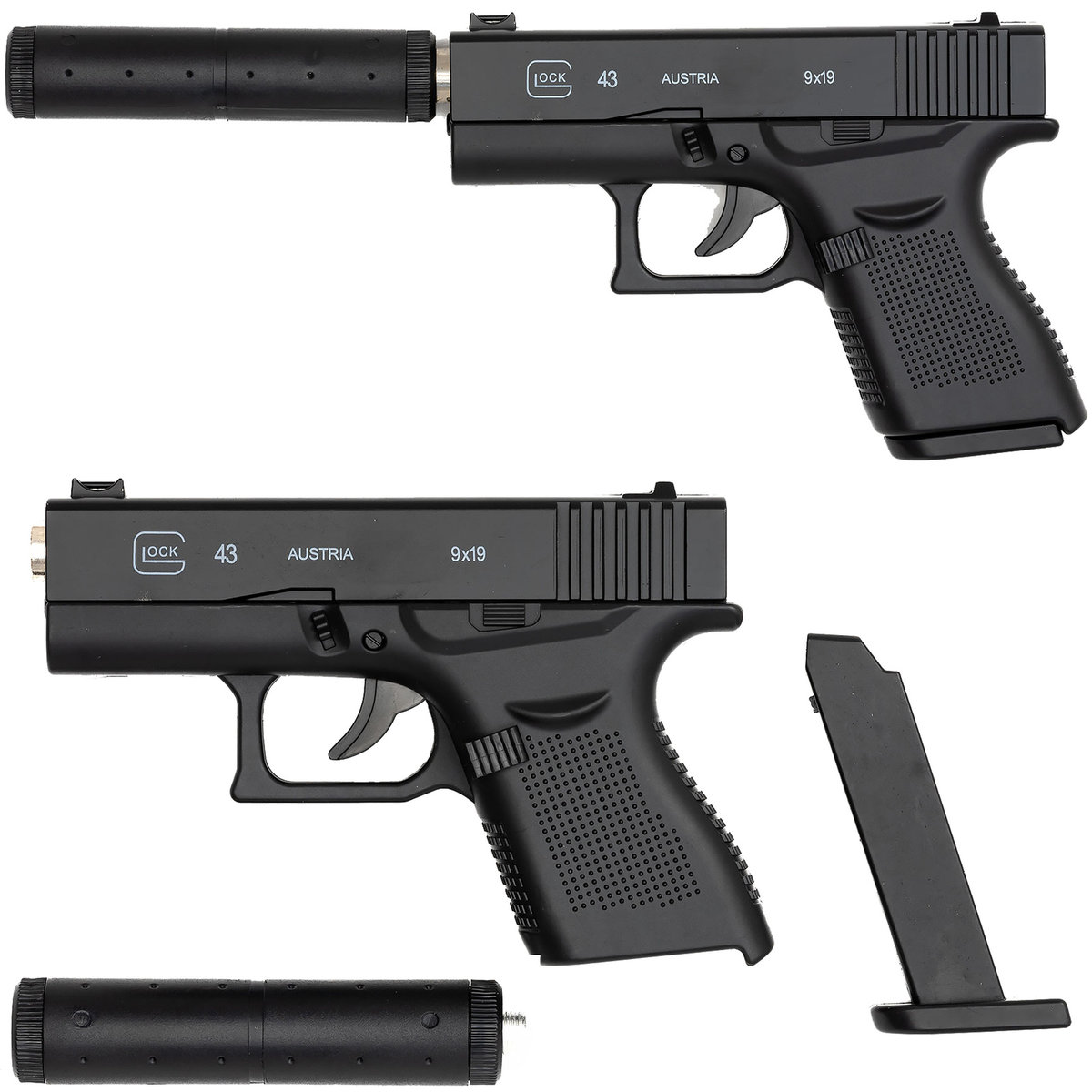 Pistolet na kulki 6mm GLOCK ASG imitacja broni PK-C43-1