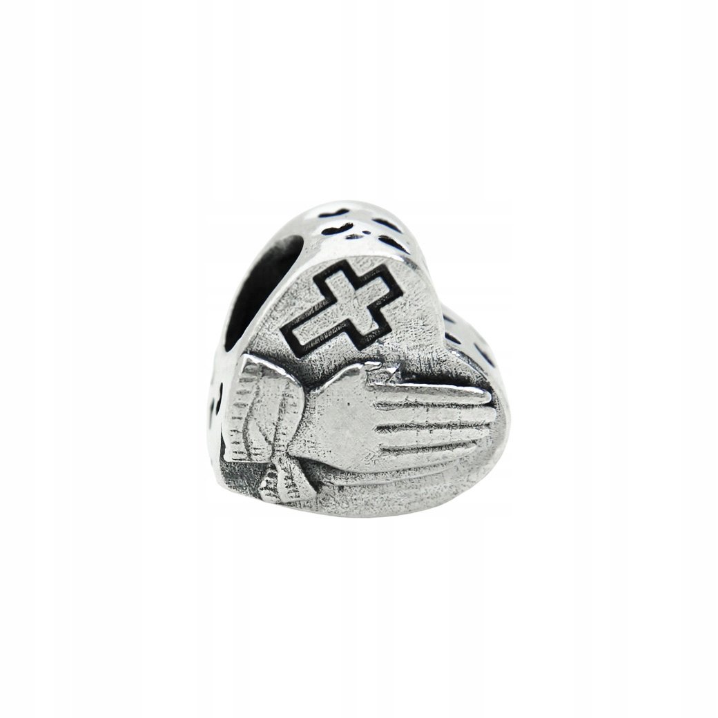 CHARMS SERCE MODLITWA KOMUNIA CHRZEST KRZYŻ 925