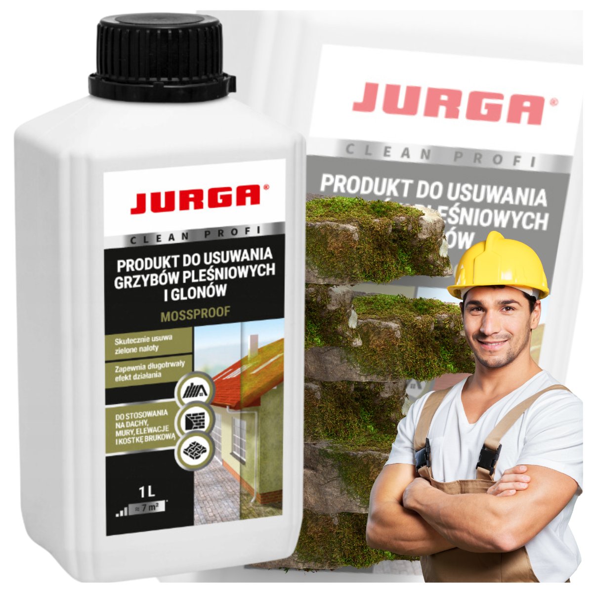 Środek Grzybobójczy JURGA Preparat do Usuwania Grzybów Mchów Glonów 1L