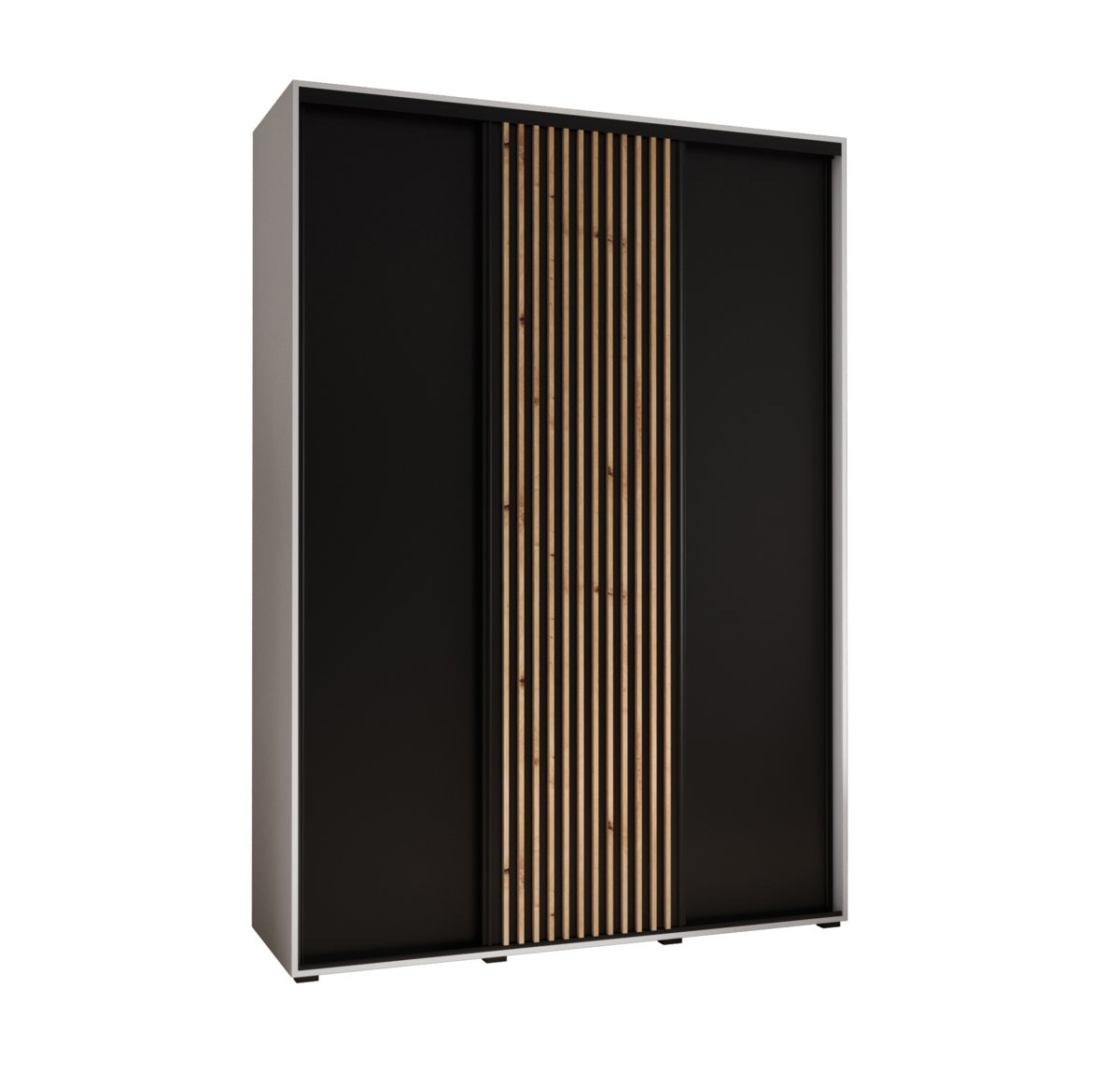 Szafa przesuwna Garderoba SAPPORO 1 170 gł. 60 biały/czarny