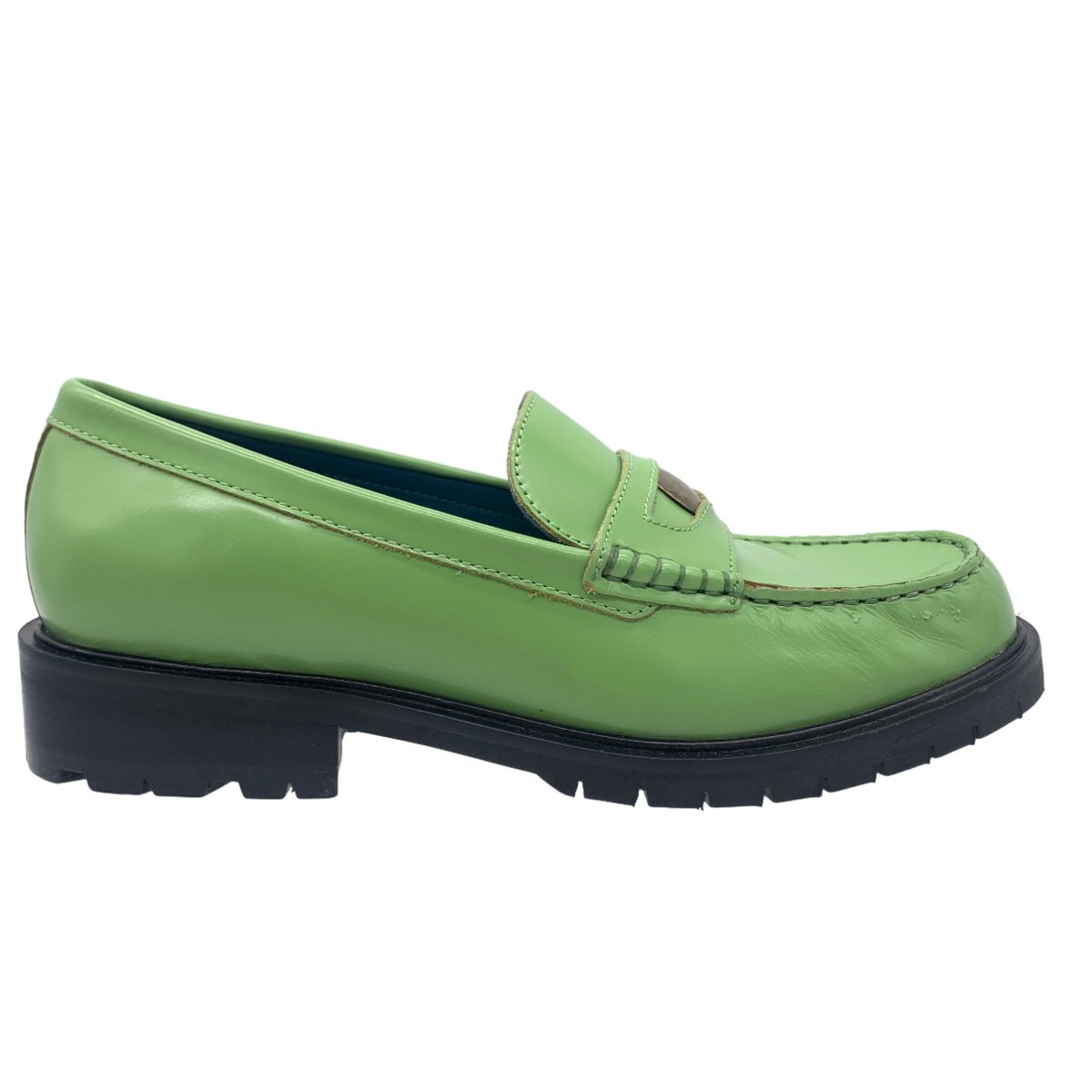 Buty damskie półbuty skórzane zielone Free People rozmiar 38