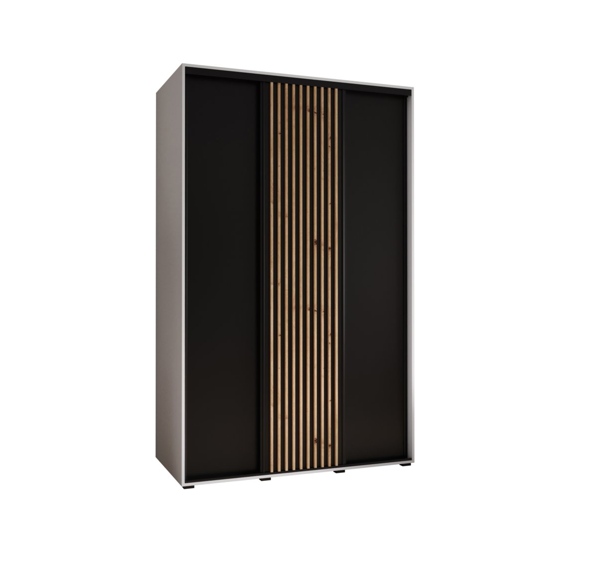 Szafa przesuwna Garderoba SAPPORO 1 150 gł. 45 biały/czarny