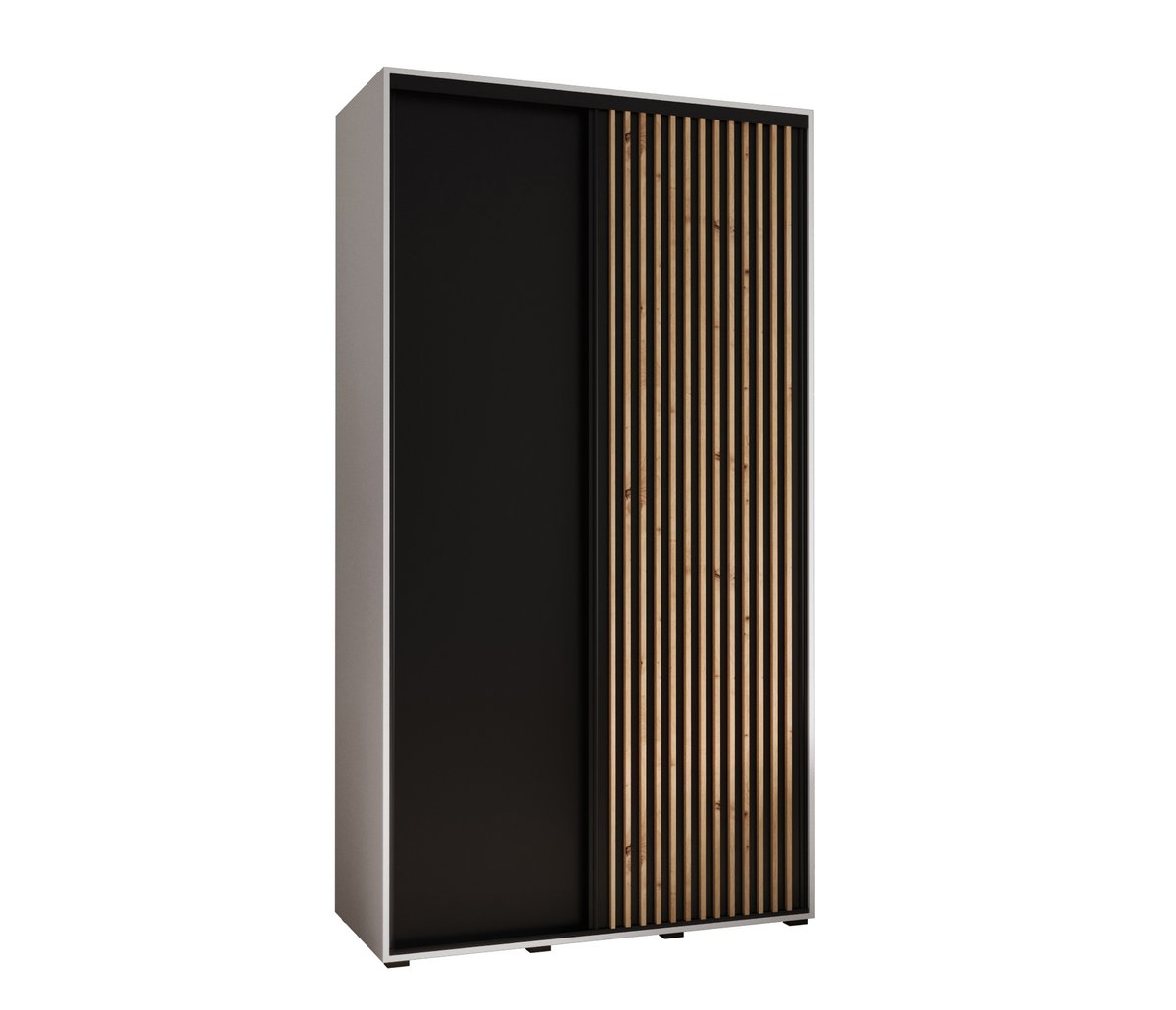 Szafa przesuwna Garderoba SAPPORO 1 140 gł. 45 biały/czarny