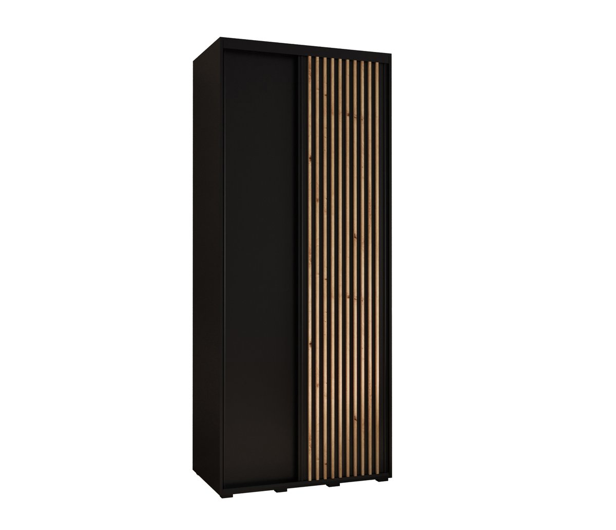 Szafa przesuwna Garderoba SAPPORO 1 110 gł. 45 czarny/czarny