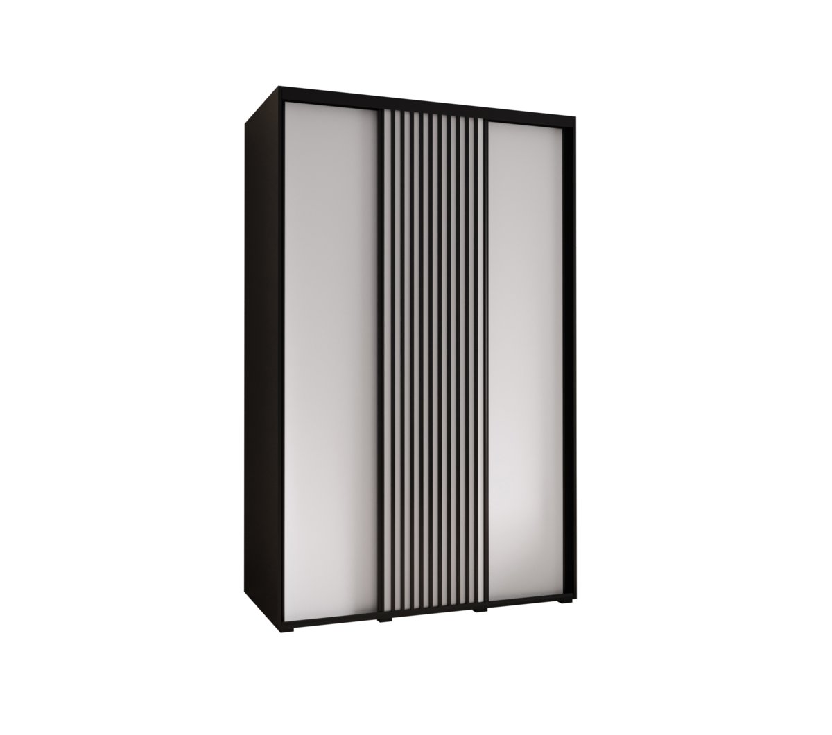 Szafa przesuwna Garderoba SAPPORO 1 150 gł. 45 czarny/biały
