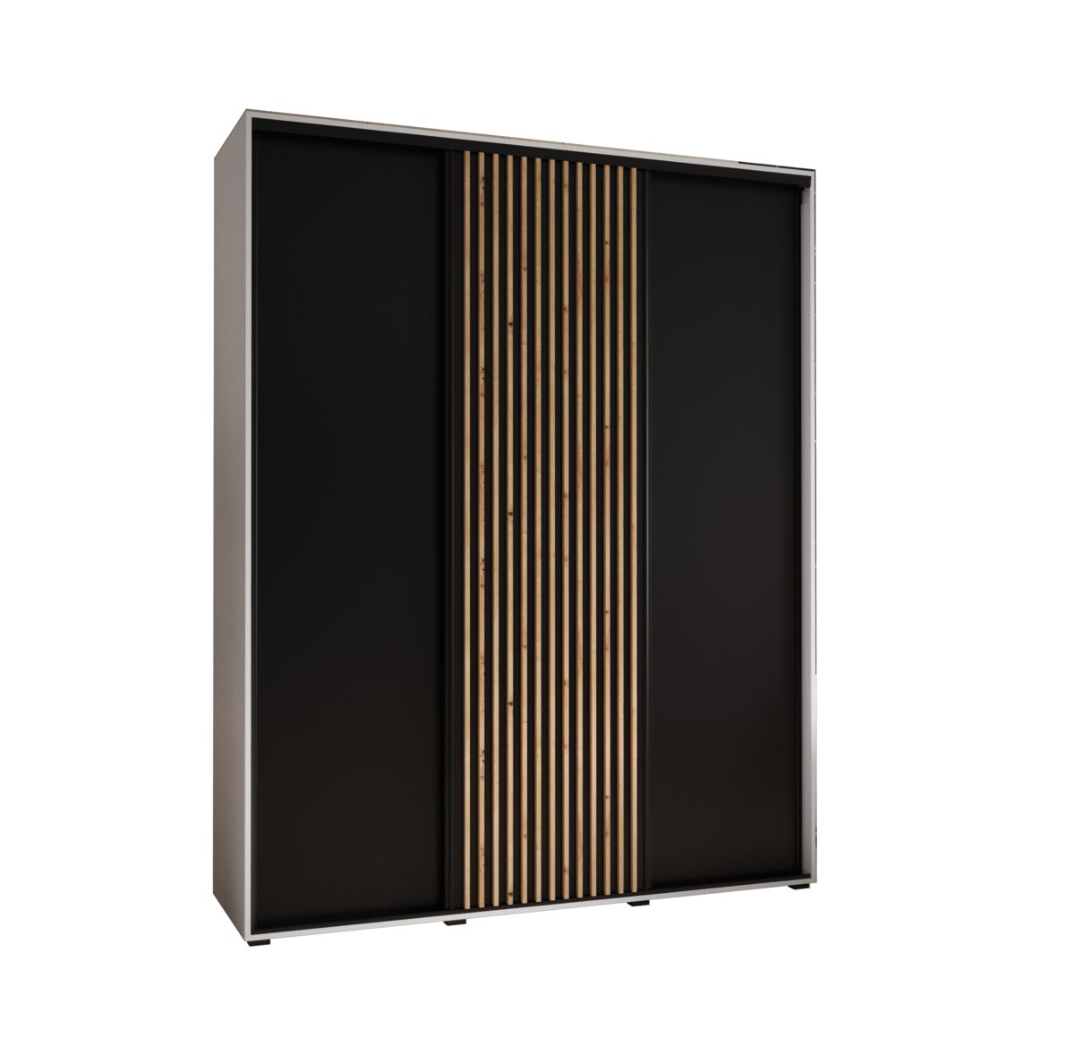 Szafa przesuwna Garderoba SAPPORO 1 190 gł. 60 biały/czarny