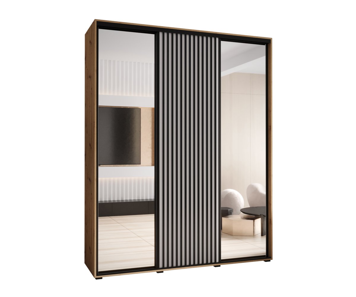 Szafa przesuwna Garderoba LANKO 2 190 gł. 60 artisan/biały