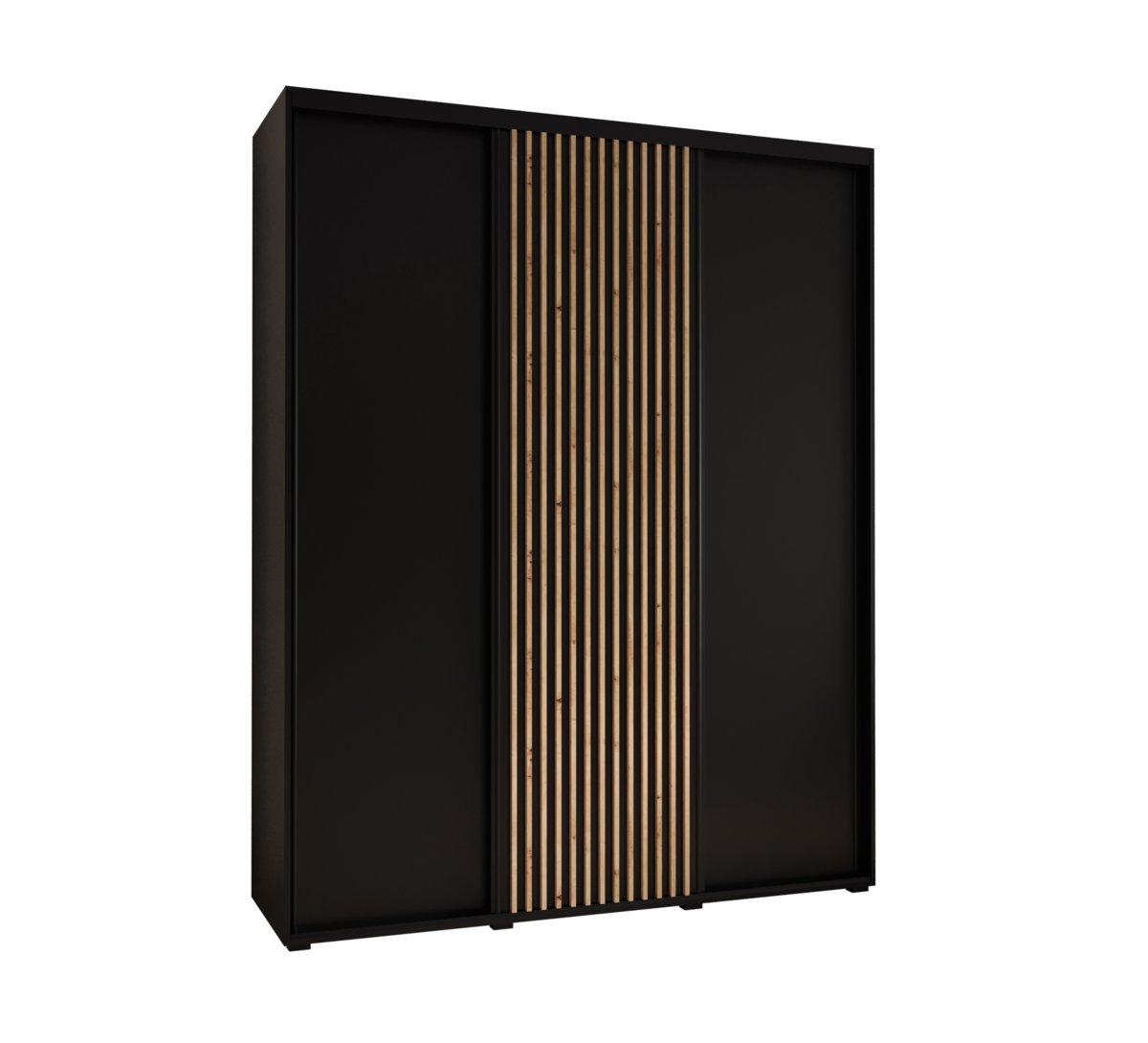 Szafa przesuwna Garderoba SAPPORO 1 200 gł. 60 czarny/czarny