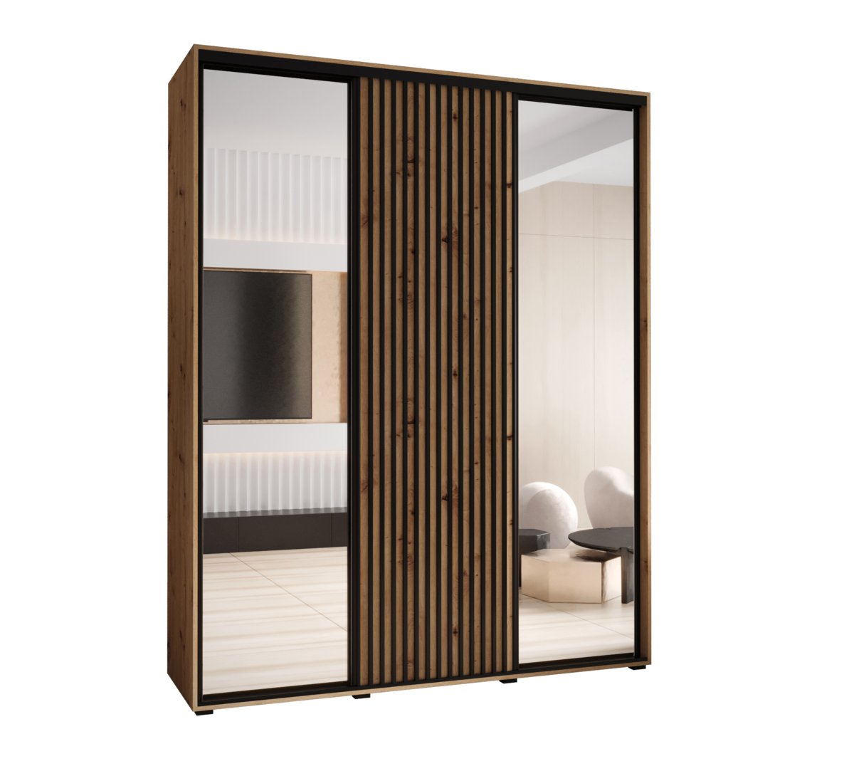 Szafa przesuwna Garderoba SAPPORO 2 200 gł. 60 artisan/artisan