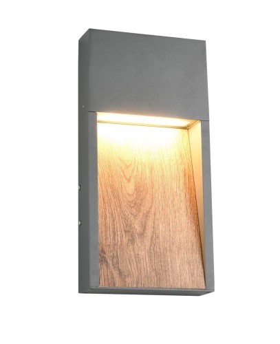 Salmon kinkiet zewnętrzny 1xLED/11W antracyt/imitacja drewna 246960135